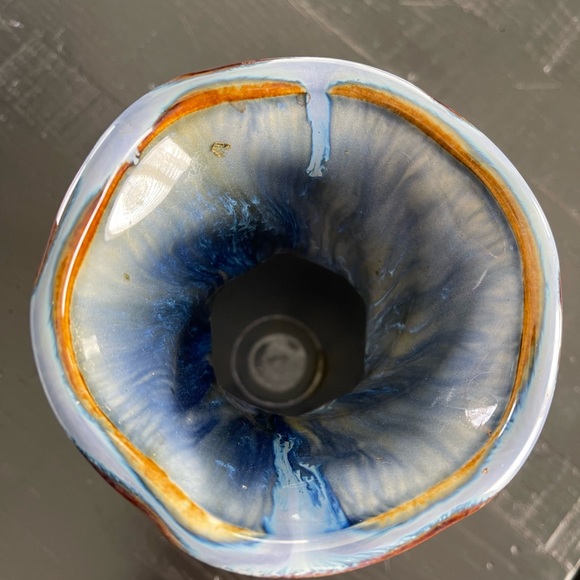 Custom Pottery Vase Blue White - Picture 4 of 4